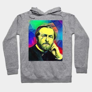 Hippolyte Taine Colourful Portrait | Hippolyte Taine Artwork 7 Hoodie